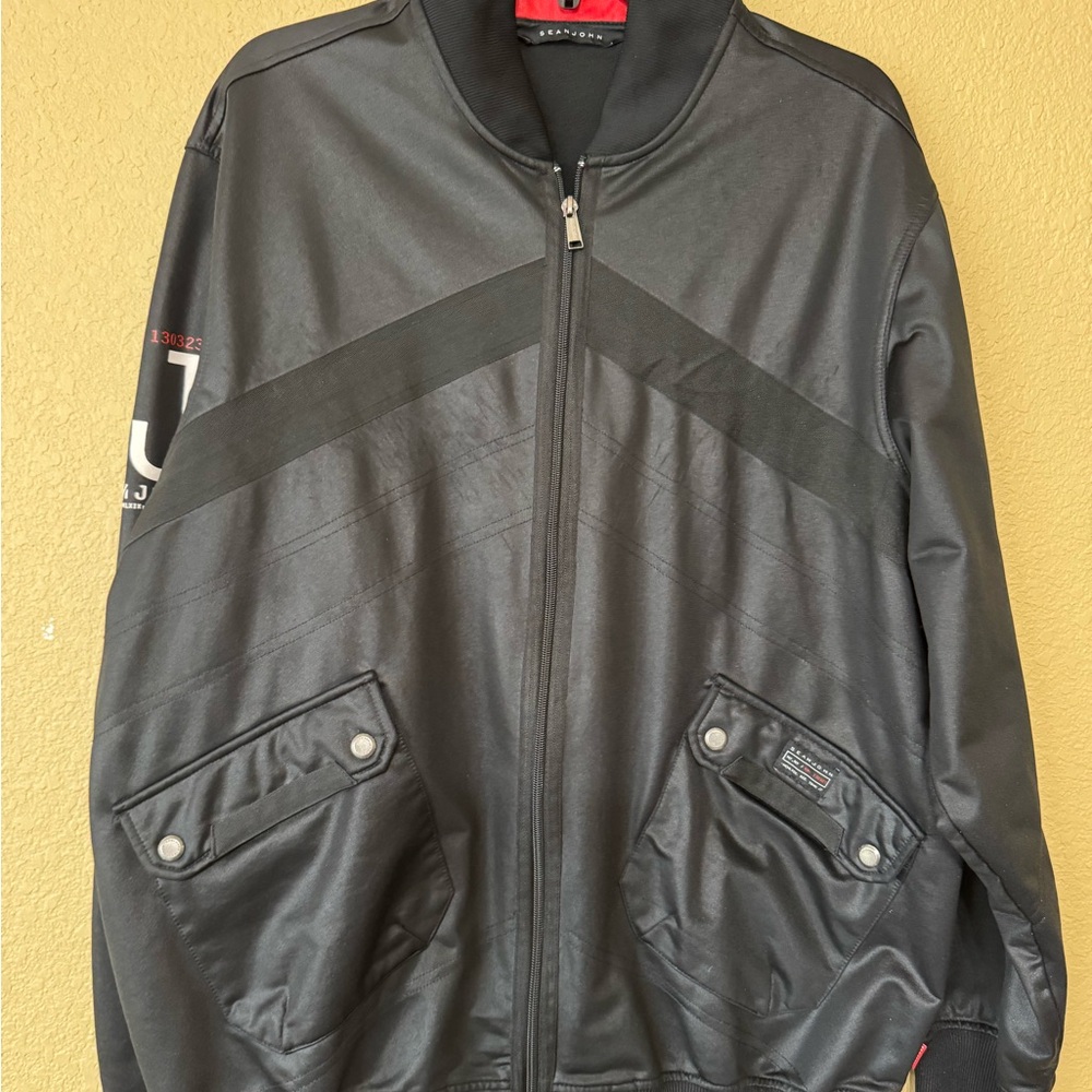 Sean John Black Track Jacket SZ XL